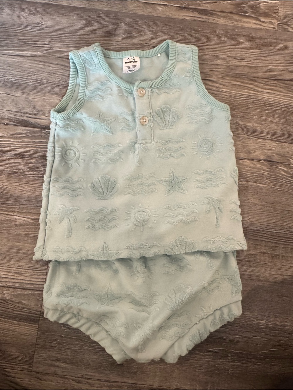 Little Sleepies Seafoam Green Sleeveless Matching Set